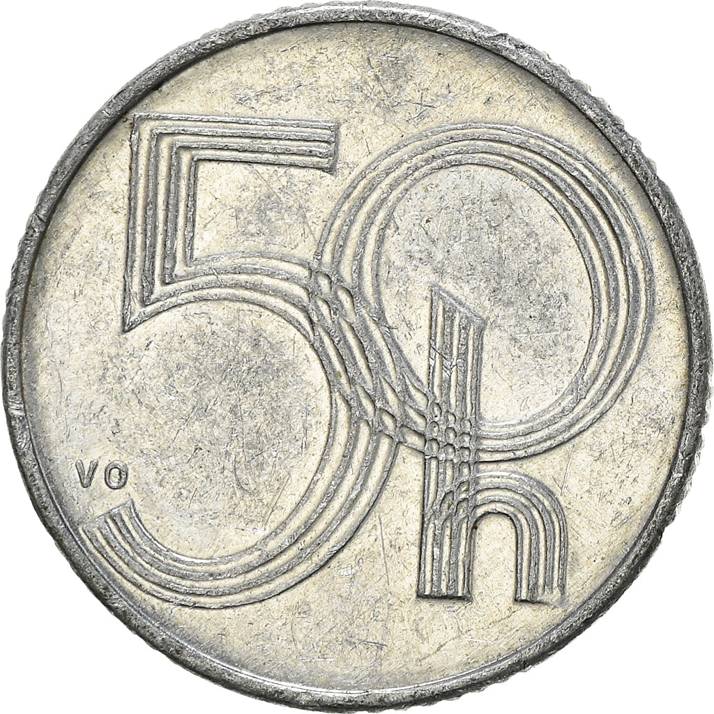 Moeda, República Checa, 50 Haleru, 1993