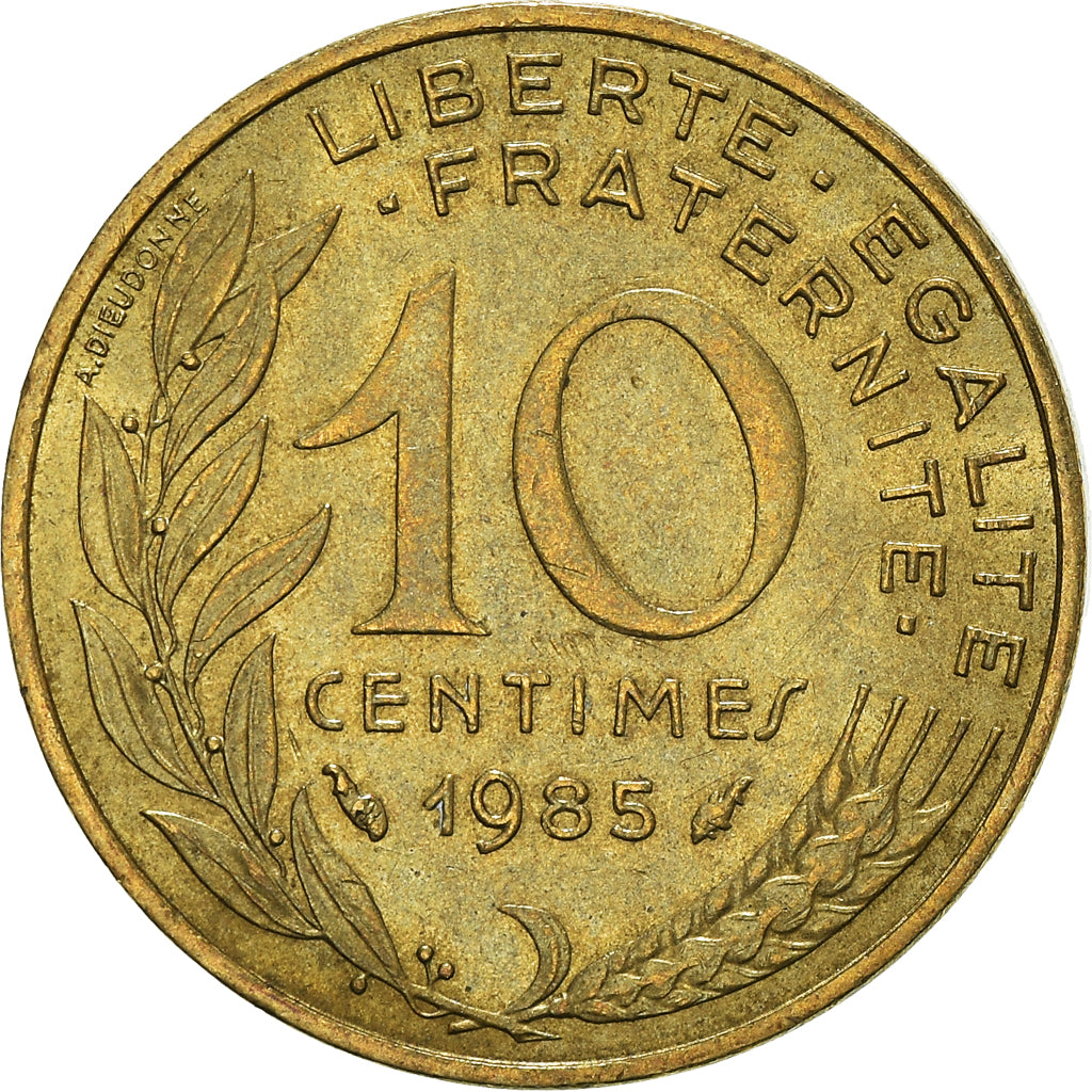 Moneda, Francia, 10 Centimes, 1985