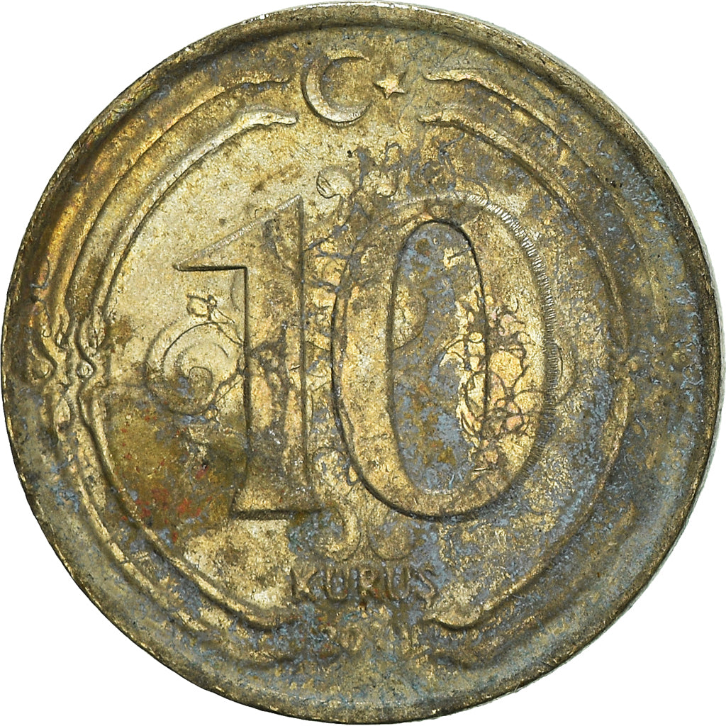 Moeda, Turquia, 10 Kurus, Undated