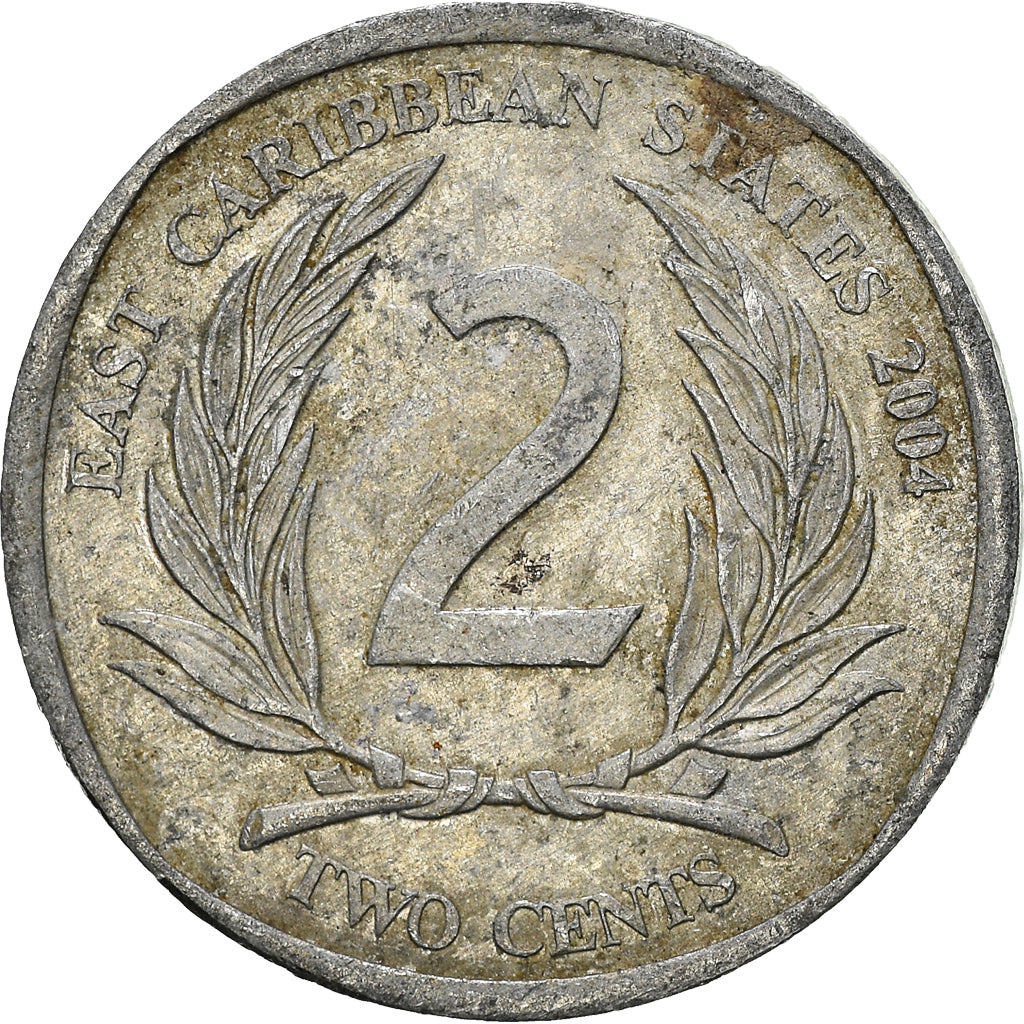 Coin, East Caribbean States, 2 Cents, 2004