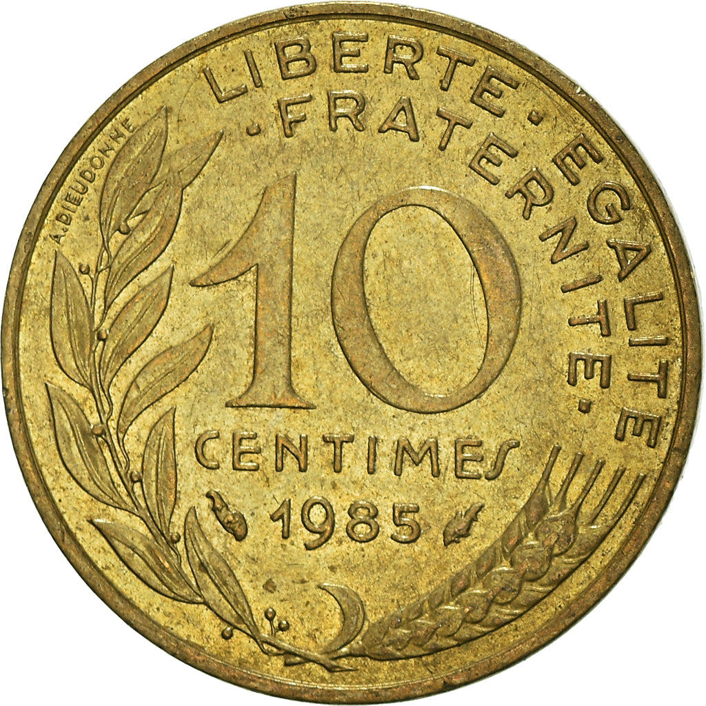 Moeda, França, 10 Centimes, 1985