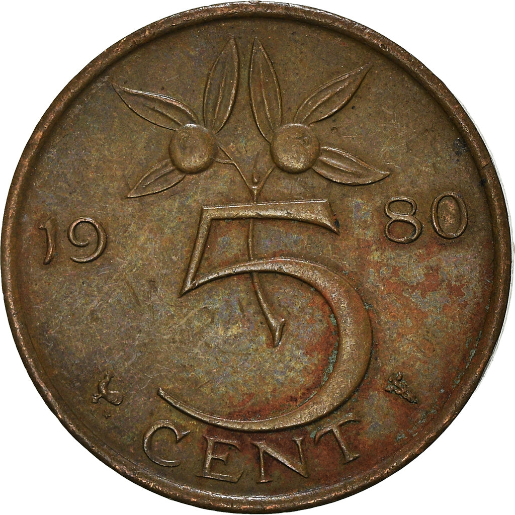 Coin, Netherlands, 5 Cents, 1980