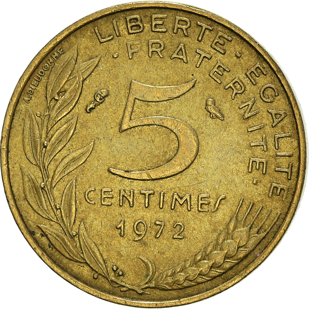Moneda, Francia, 5 Centimes, 1972