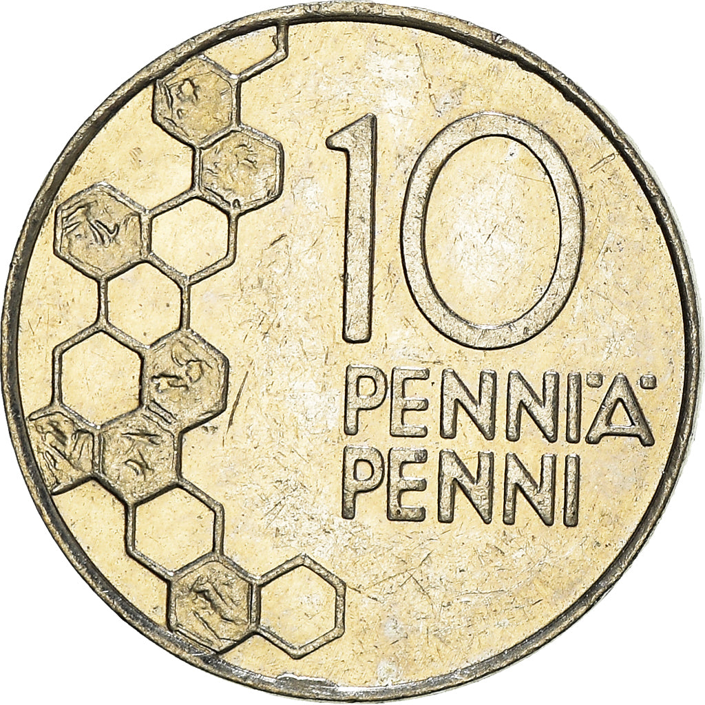 Moneta, Finlandia, 10 Pennia, 1995