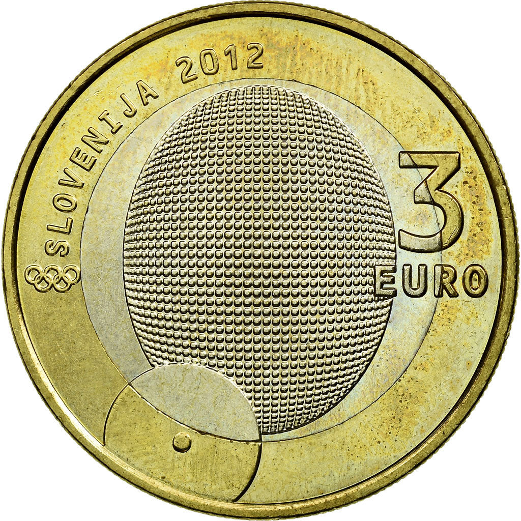 Eslovenia, 3 Euro, 2012, SC, Bimetálico, KM:109