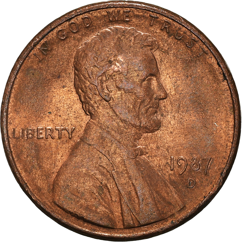 Moneta, Stati Uniti, Cent, 1987