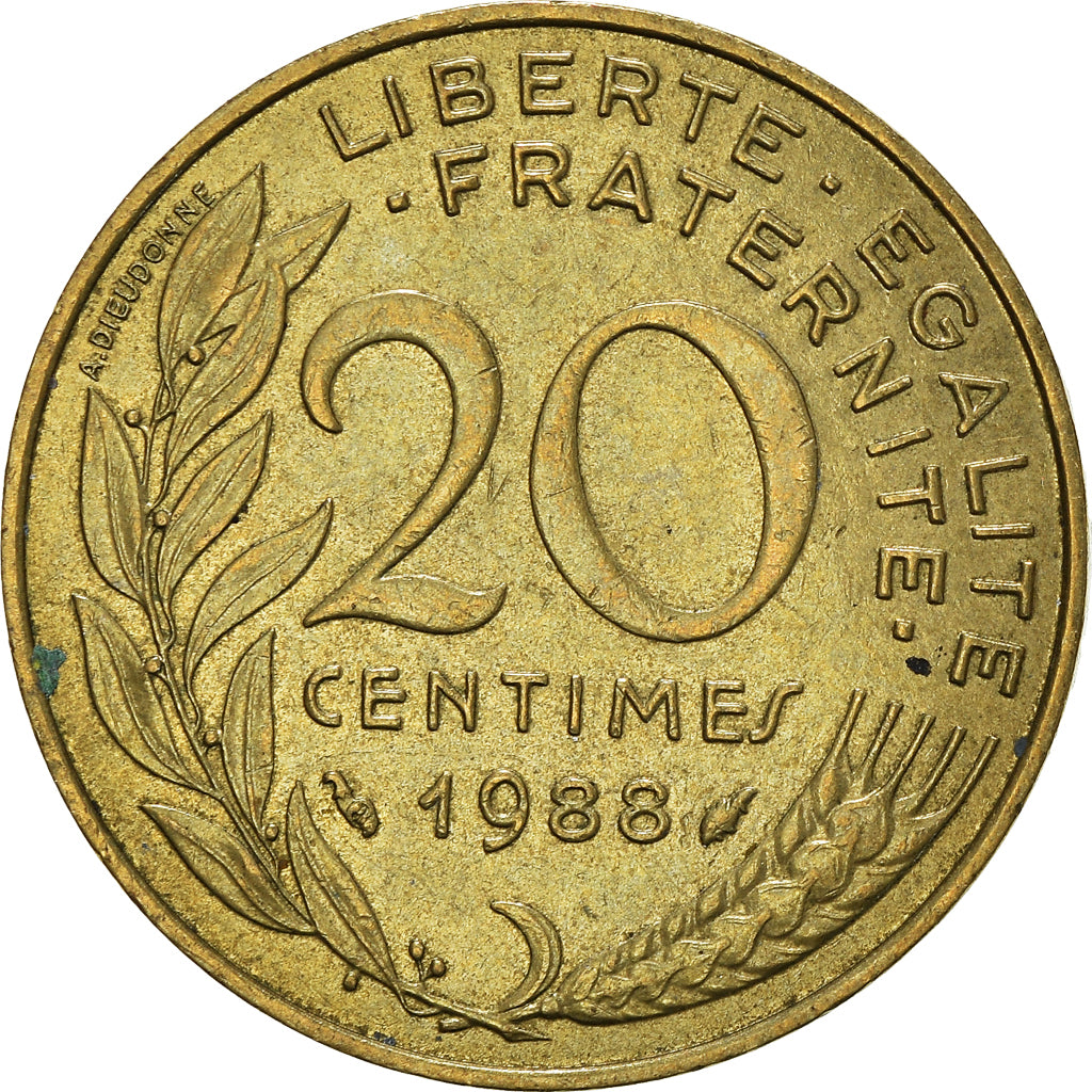 Münze, Frankreich, 20 Centimes, 1988