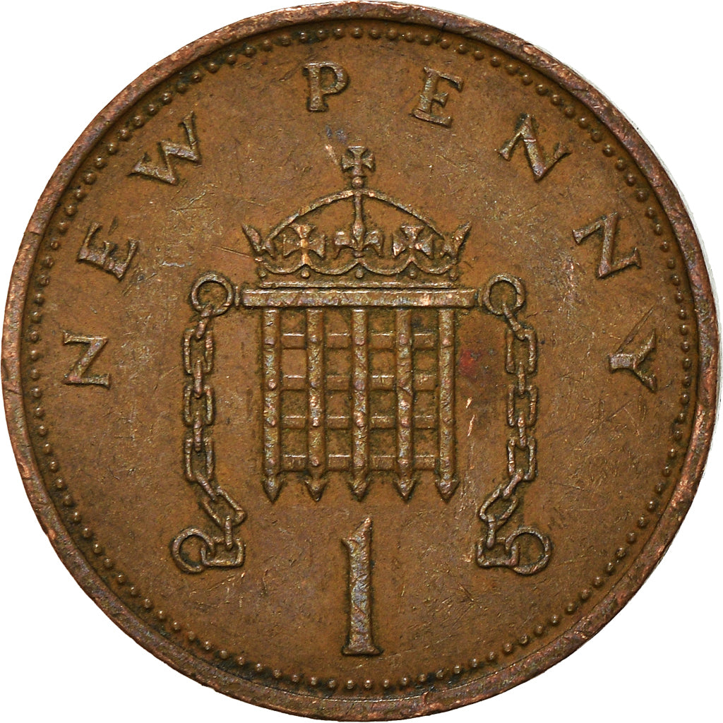 Coin, Great Britain, New Penny, 1977