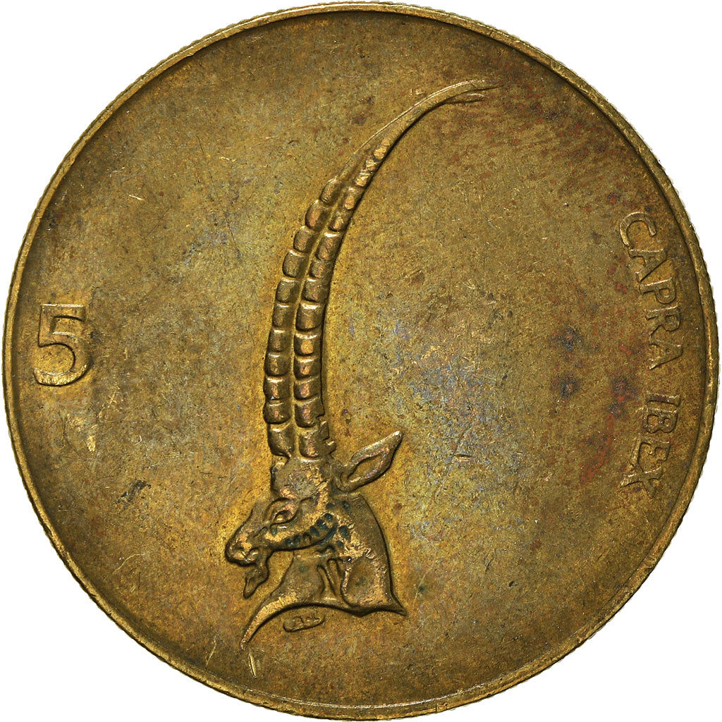 Münze, Slowenien, 5 Tolarjev, 1999