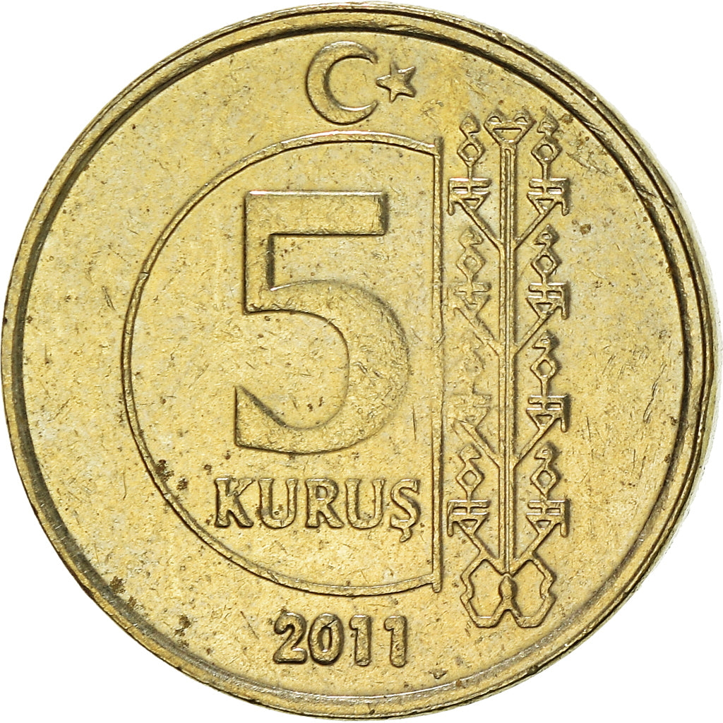 Munten, Turkije, 5 Kurus, 2011