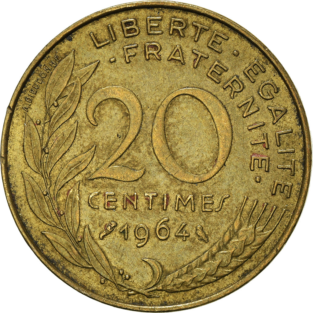 Münze, Frankreich, 20 Centimes, 1964