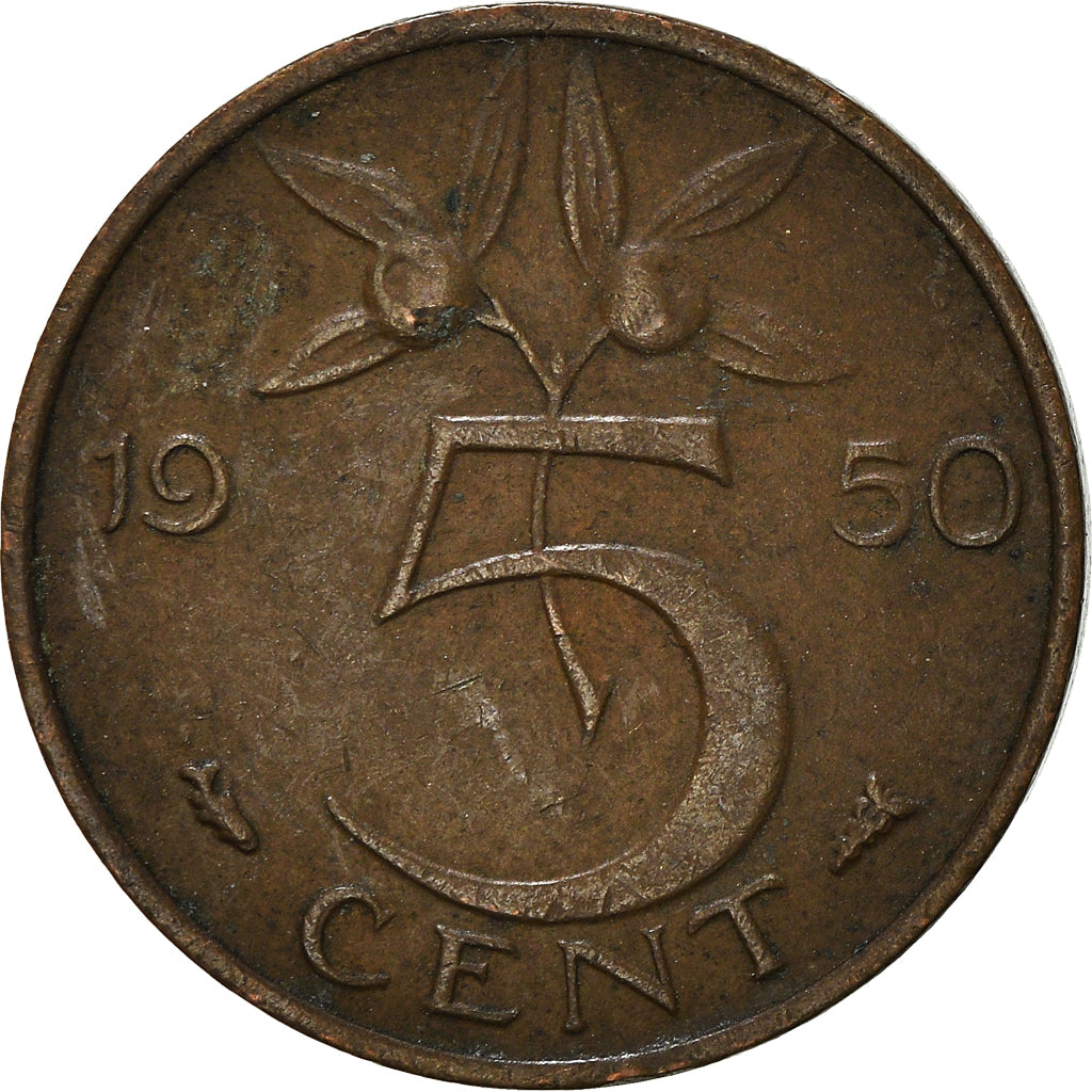 Münze, Niederlande, 5 Cents, 1950