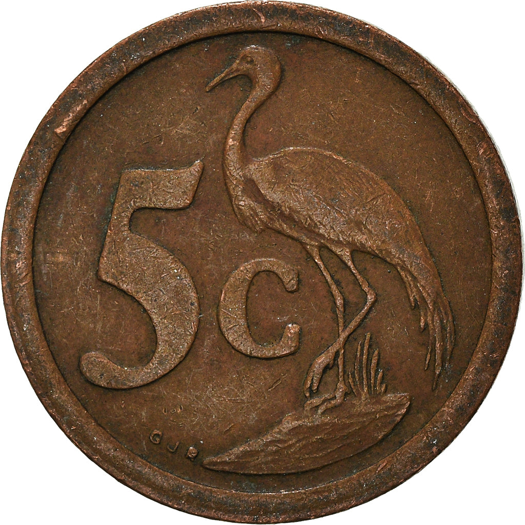 Moneda, Sudáfrica, 5 Cents, 1990