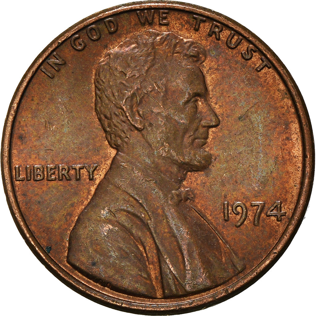 Coin, United States, Cent, 1974