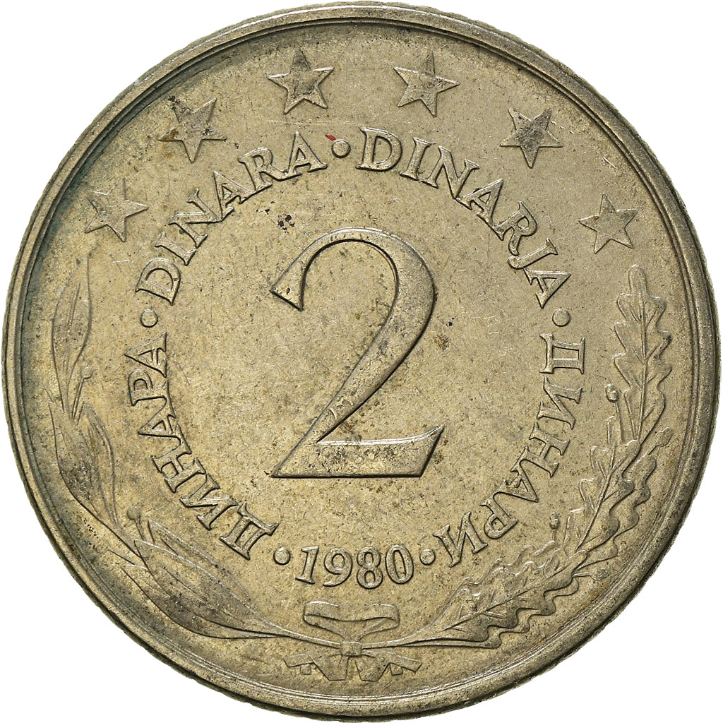 Moneta, Iugoslavia, 10 Dinara, 1980