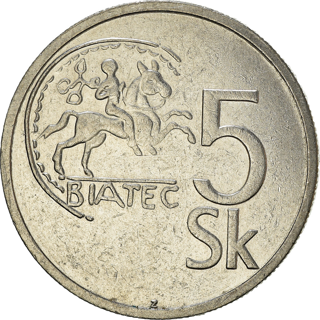 Coin, Slovakia, 5 Koruna, 1993