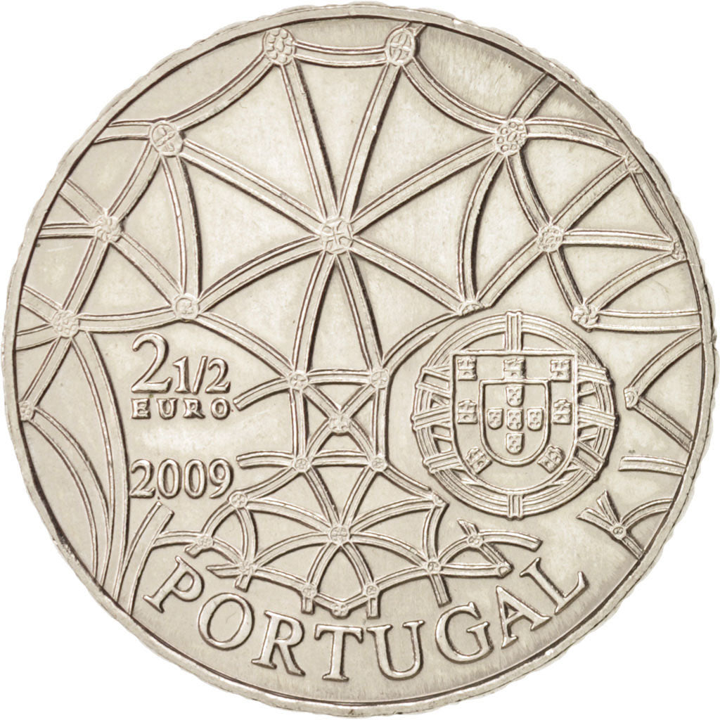 Portugal, 2-1/2 Euro, 2009, Lisbon, KM:792, MS(63), Copper-nickel