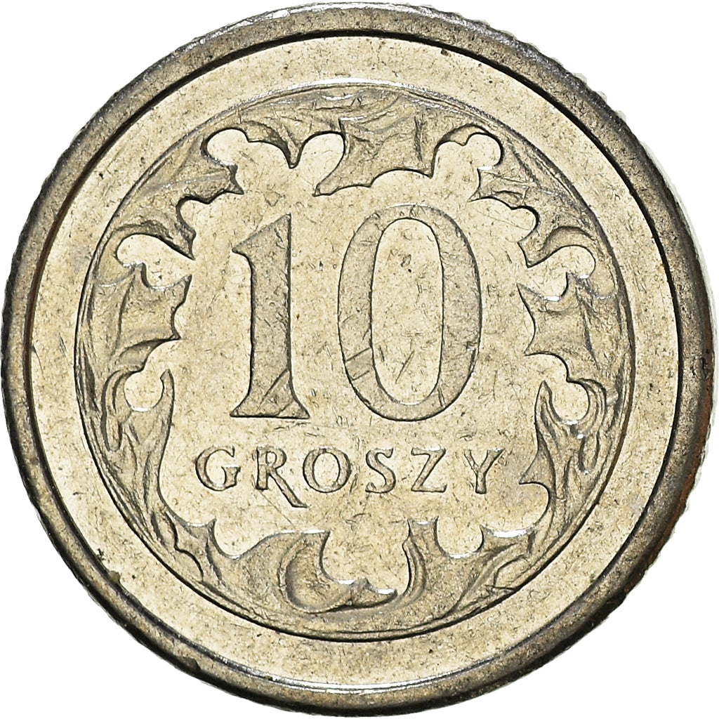 Monnaie, Pologne, 10 Groszy, 2004