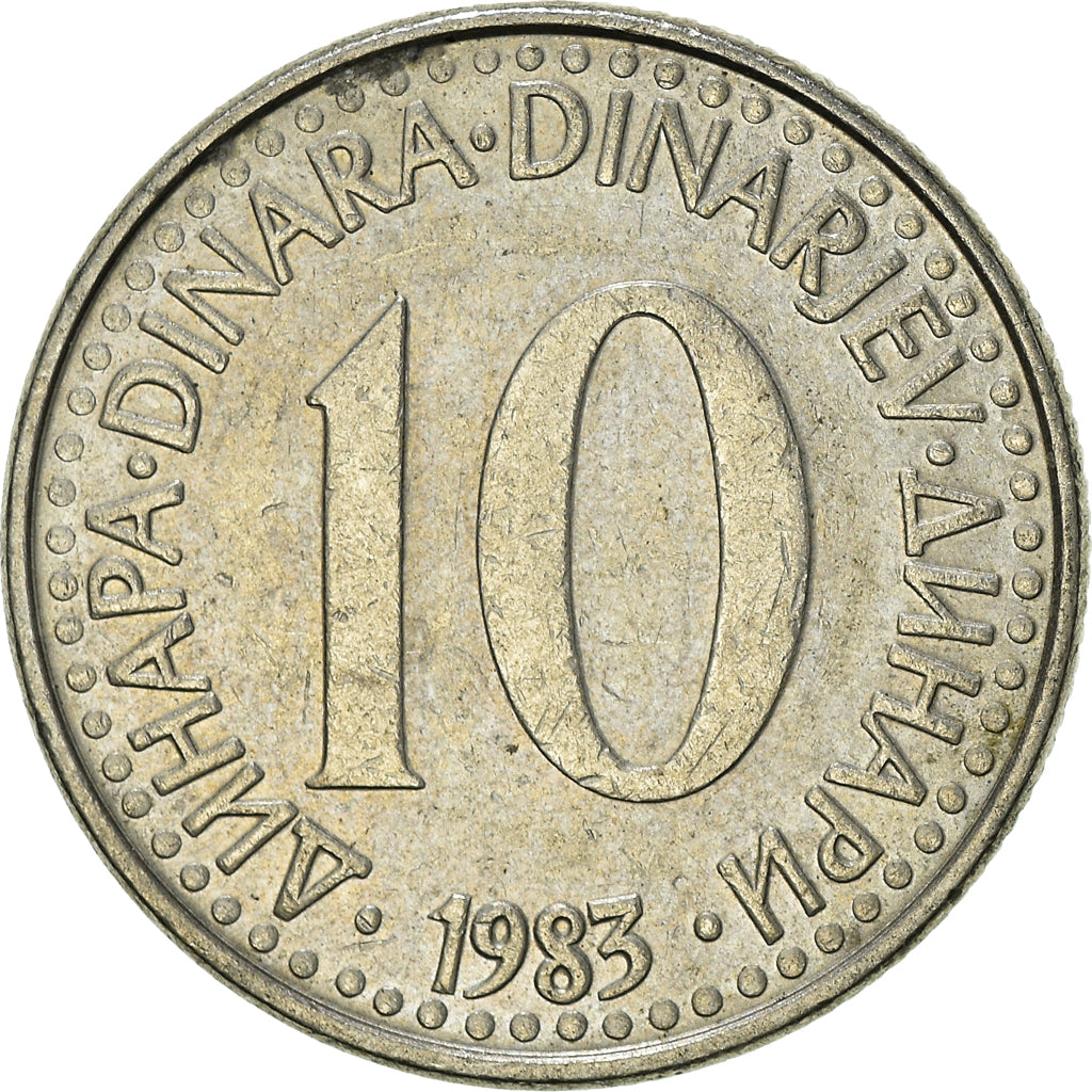 Moneta, Jugosławia, 10 Dinara, 1983