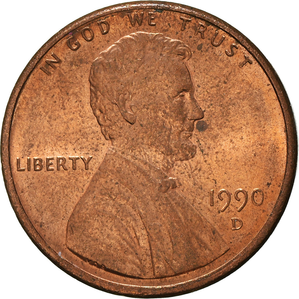 Moneta, Stati Uniti, Cent, 1990