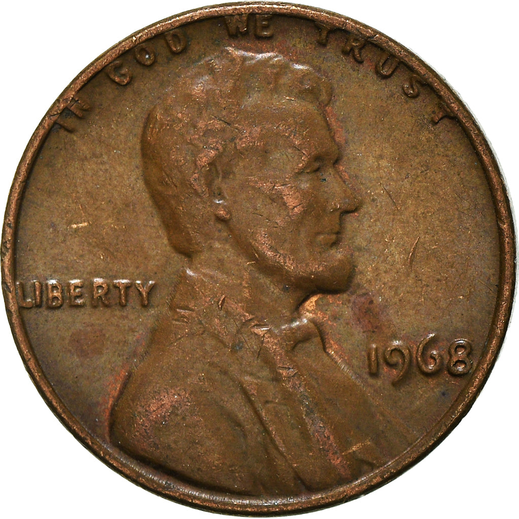Moneta, Stati Uniti, Cent, 1968