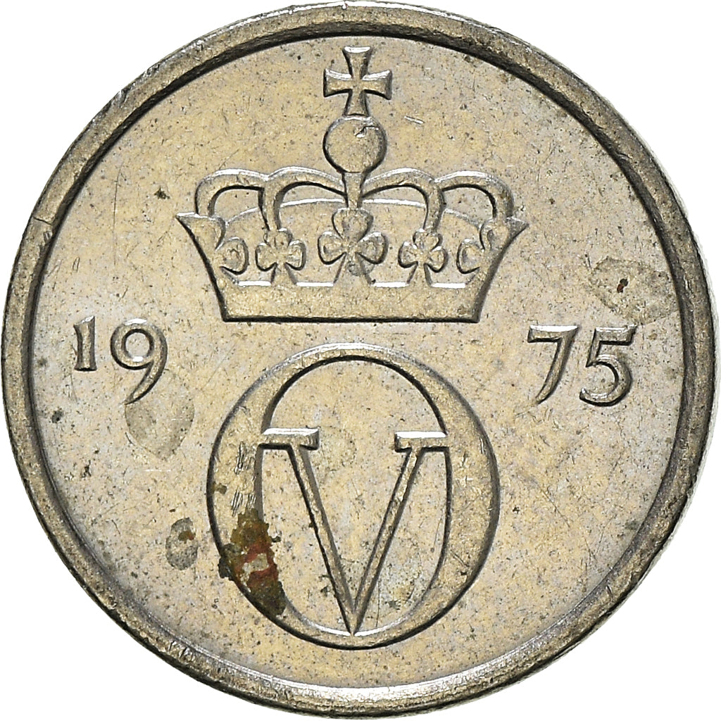 Moneta, Norwegia, 10 Öre, 1975