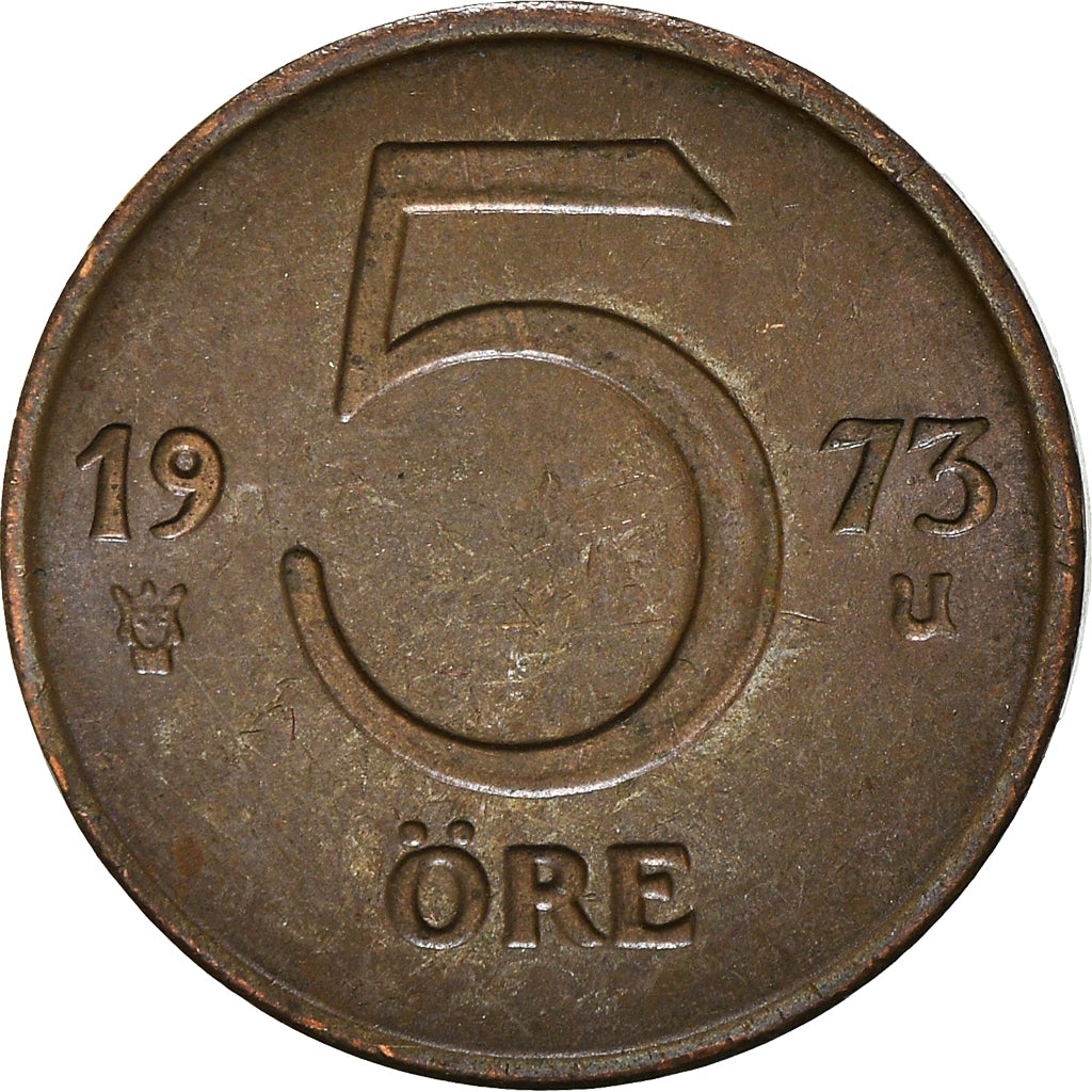 Coin, Sweden, 5 Öre, 1973