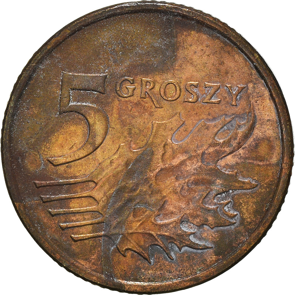 Moneta, Polonia, 5 Groszy, 2005
