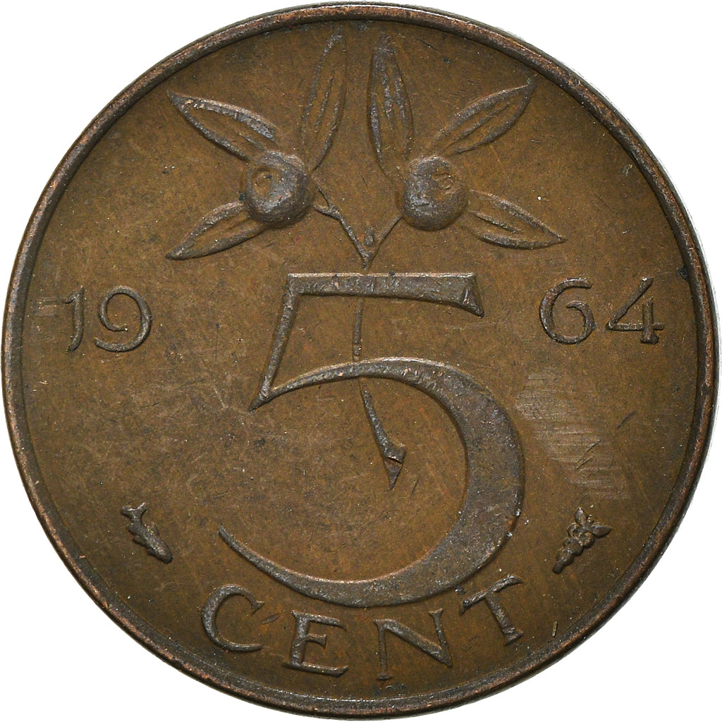Coin, Netherlands, 5 Cents, 1964