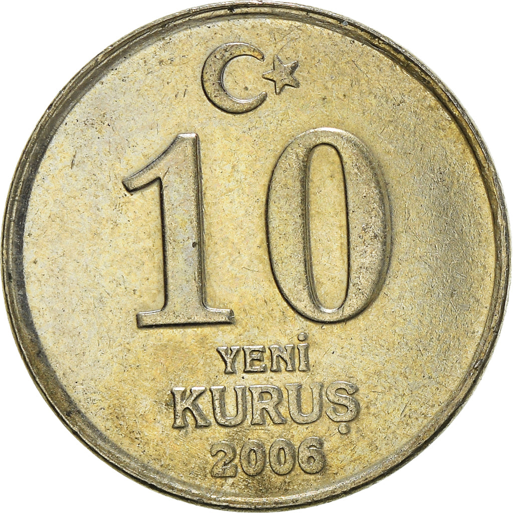 Münze, Türkei, 10 New Kurus, 2006