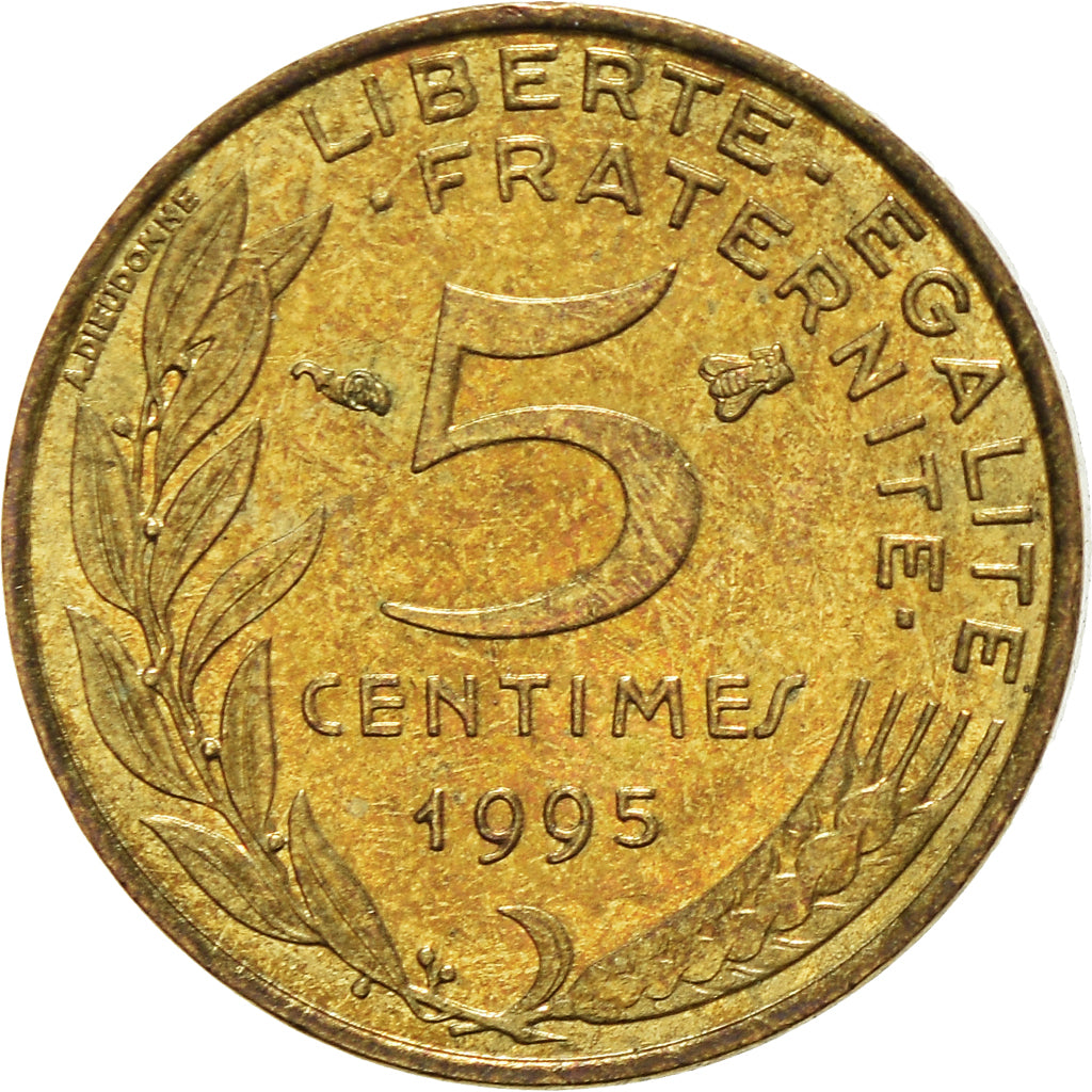 Coin, France, 5 Centimes, 1995