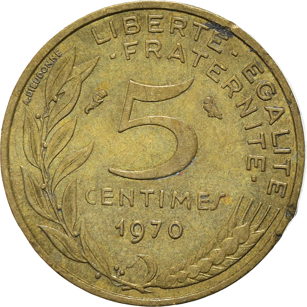 Münze, Frankreich, 5 Centimes, 1970