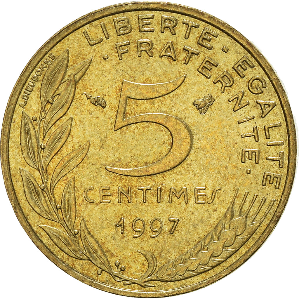 Moneta, Francia, 5 Centimes, 1997