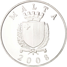Malta, 10 Euro, 2008, KM:136, MS(63), Silver