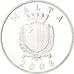 Malta, 10 Euro, 2008, KM:136, MS(63), Silver