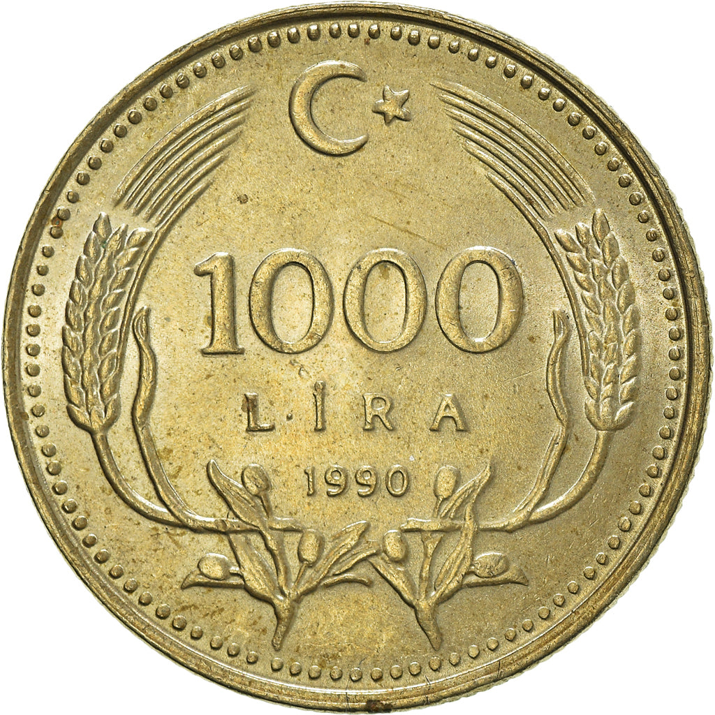Munten, Turkije, 1000 Lira, 1990