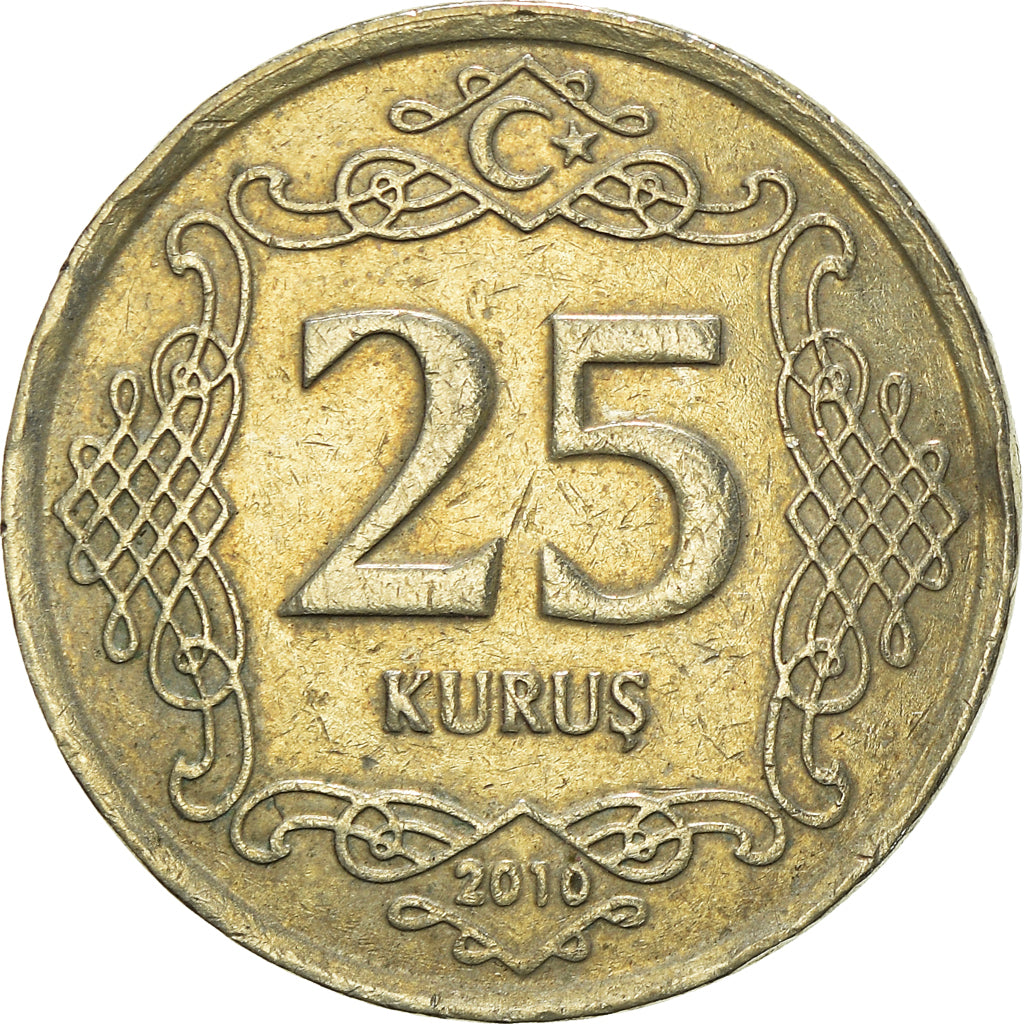 Munten, Turkije, 25 Kurus, 2010
