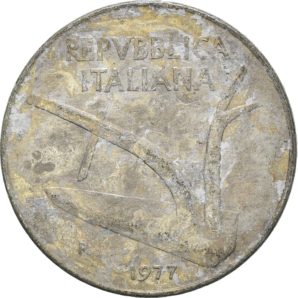 Moneta, Włochy, 10 Lire, 1977