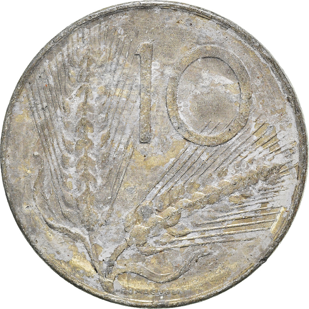Moneta, Włochy, 10 Lire, 1977
