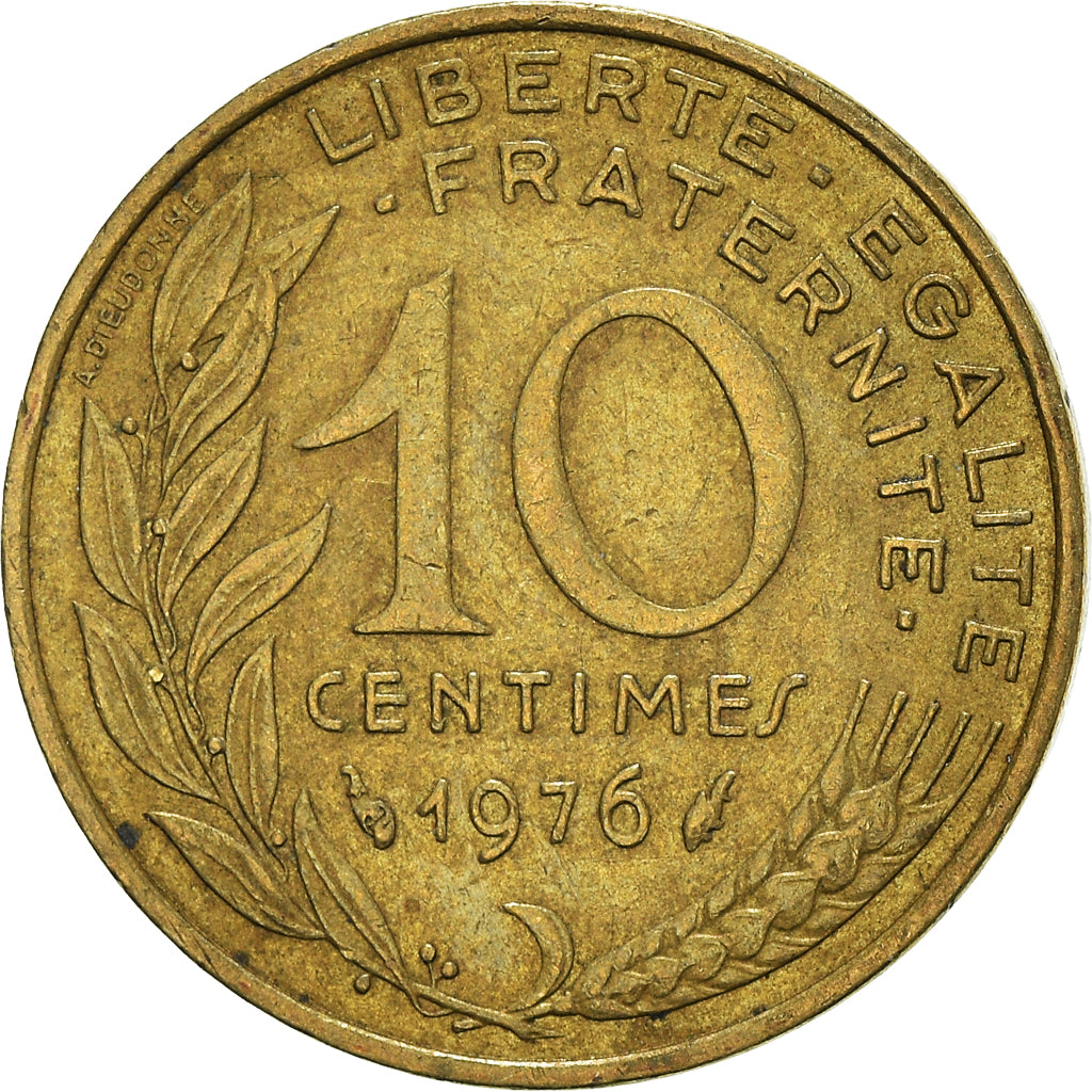 Monnaie, France, 10 Centimes, 1976