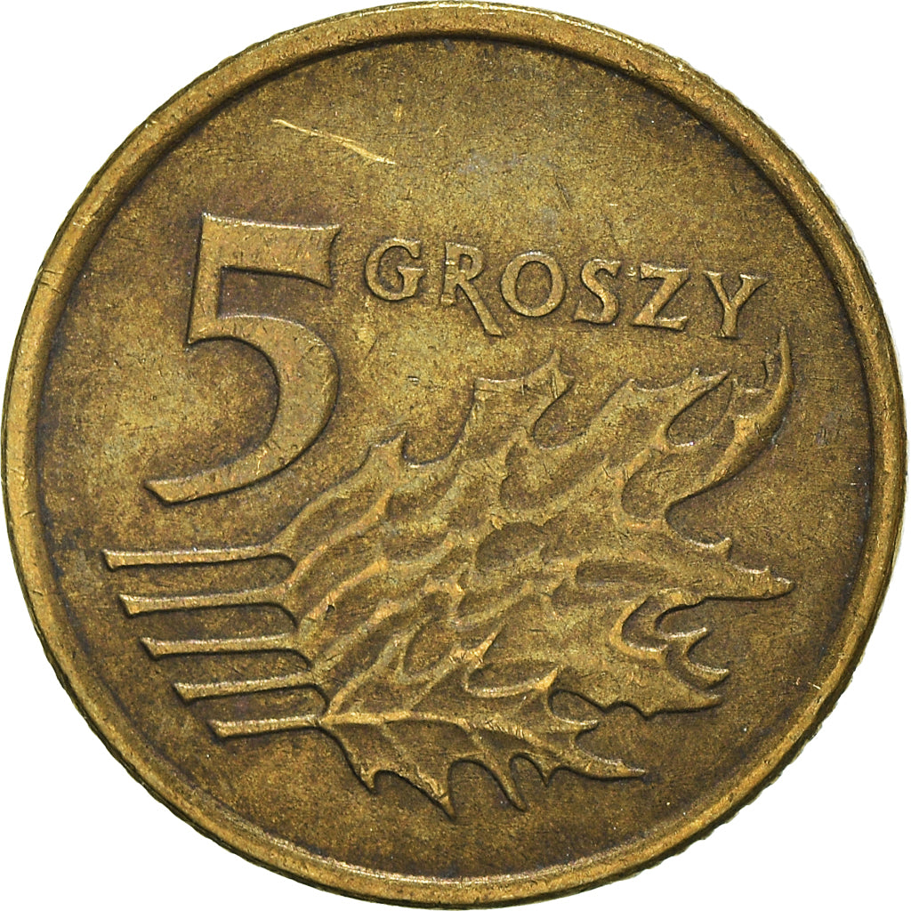 Moneta, Polonia, 5 Groszy, 2002