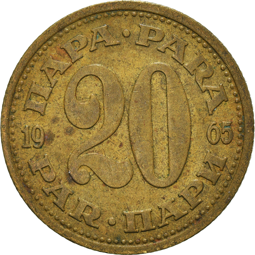 Münze, Jugoslawien, 20 Para, 1965