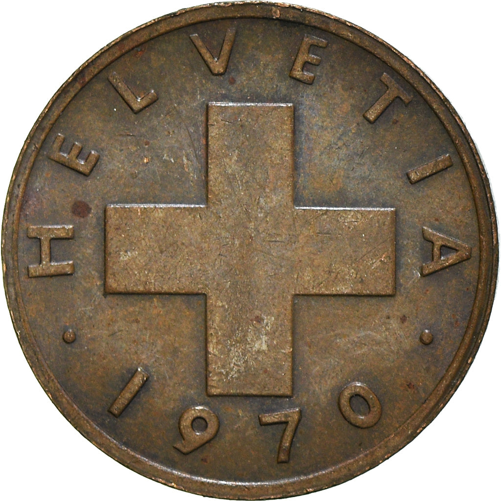 Moneta, Svizzera, Rappen, 1970