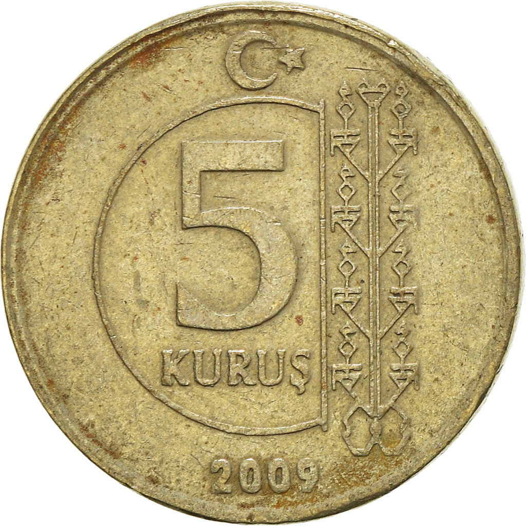 Munten, Turkije, 5 Kurus, 2009