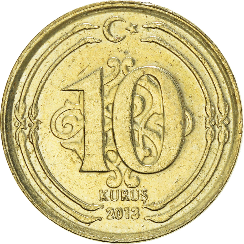 Munten, Turkije, 10 Kurus, 2013