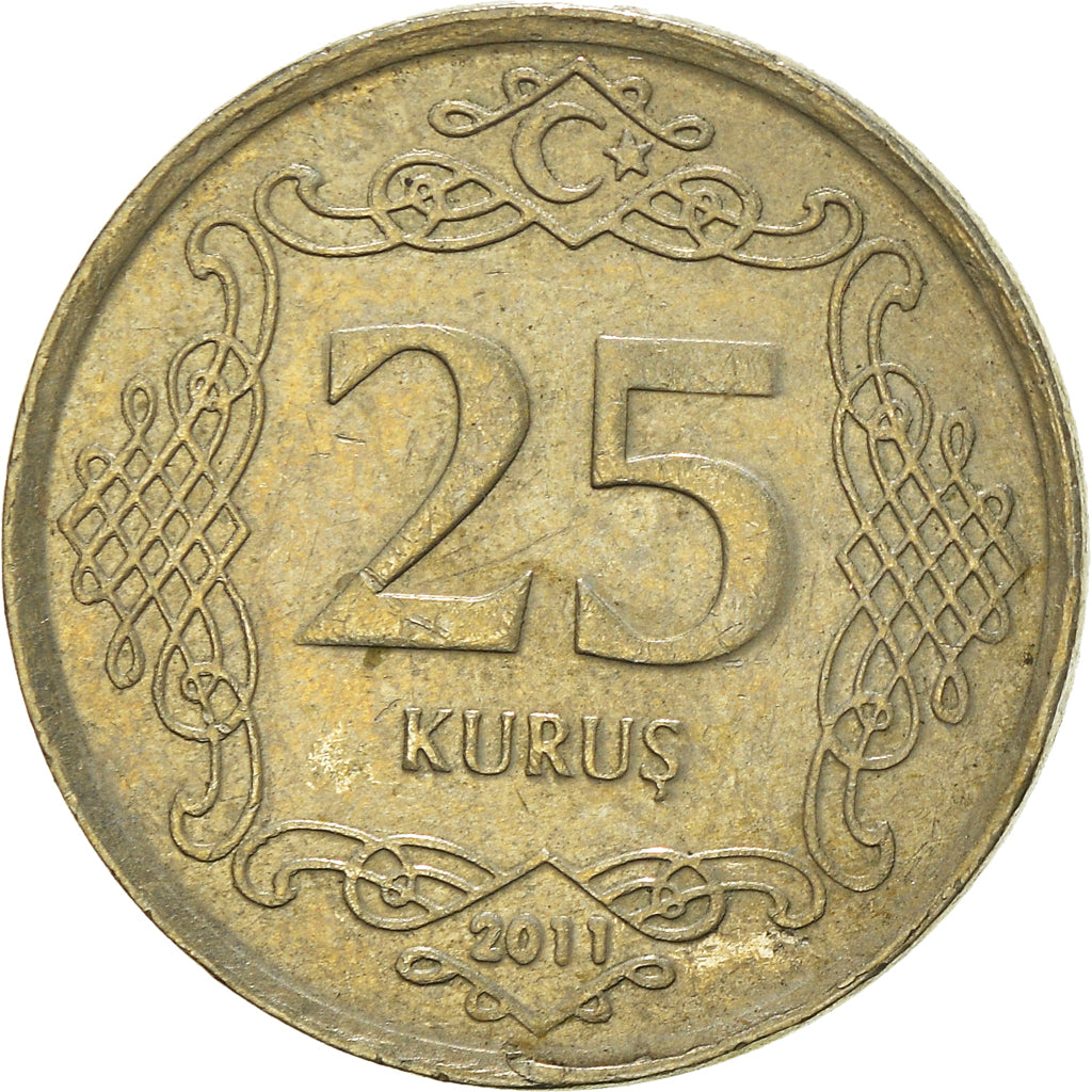 Monnaie, Turquie, 25 Kurus, 2011