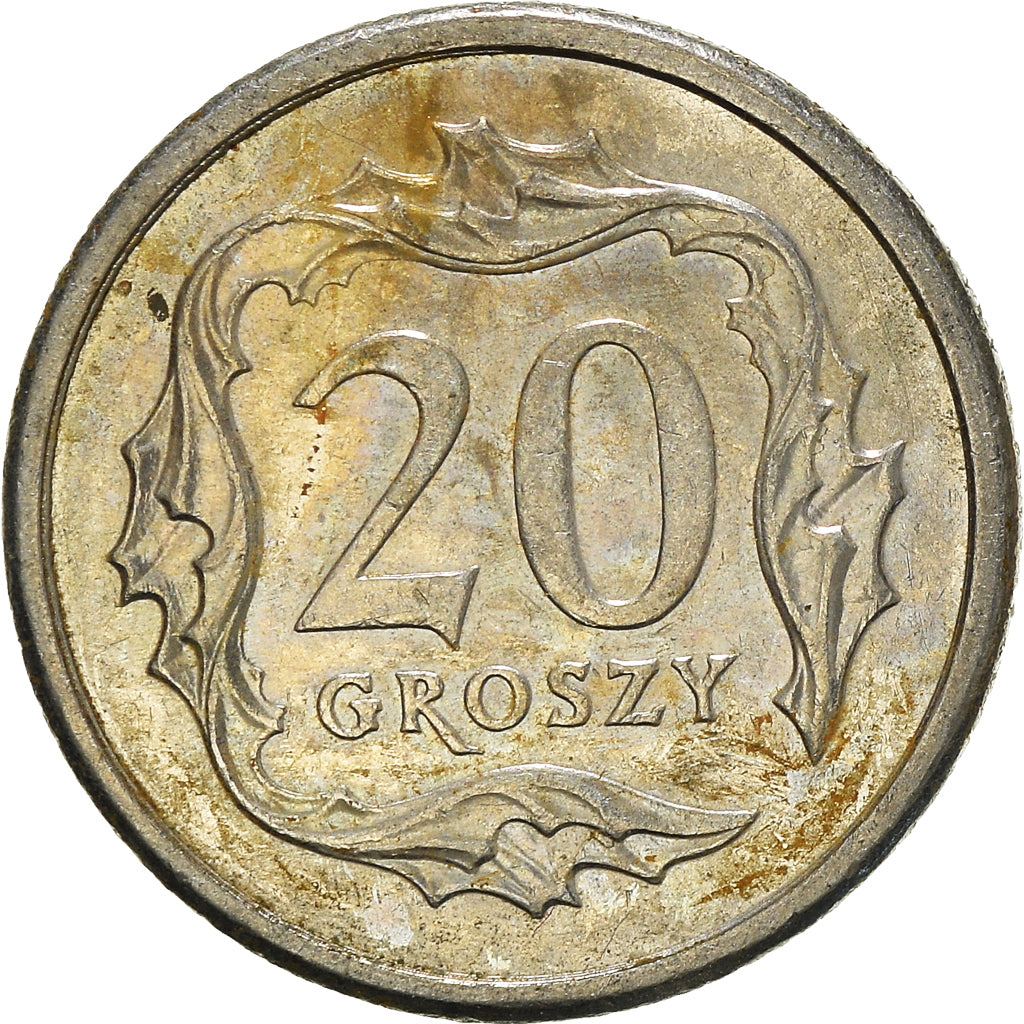 Monnaie, Pologne, 20 Groszy, 2007