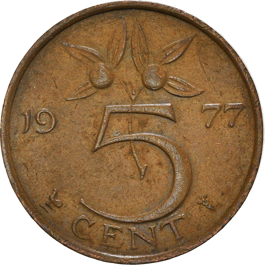 Coin, Netherlands, 5 Cents, 1977