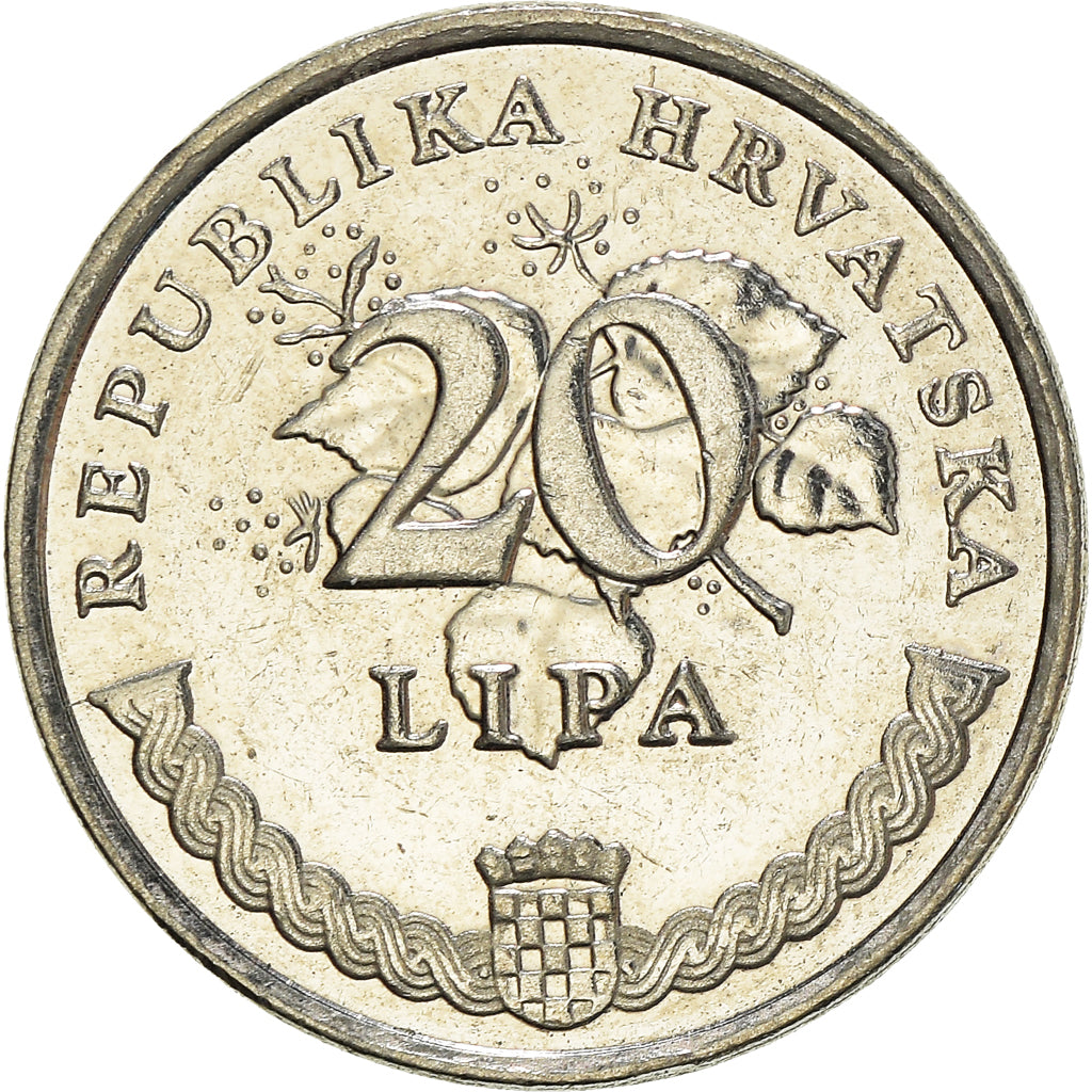 Monnaie, Croatie, 20 Lipa, 2013
