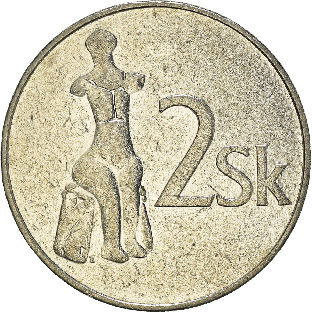 Coin, Slovakia, 2 Koruna, 1993